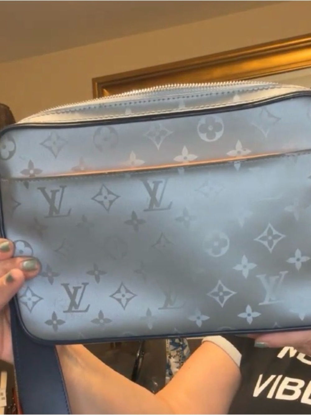 Louis Vuitton Silver Satellite Monogram Messenger Bag